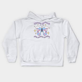 trans rights butterfly Kids Hoodie